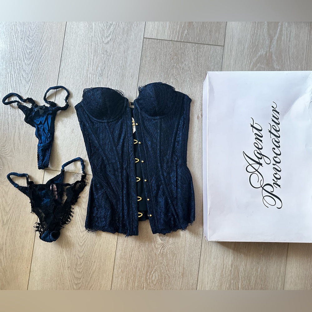 Agent Provocateur Black Lace Lingerie Set